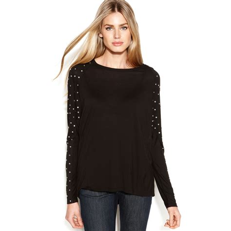 michael kors rhinestone top